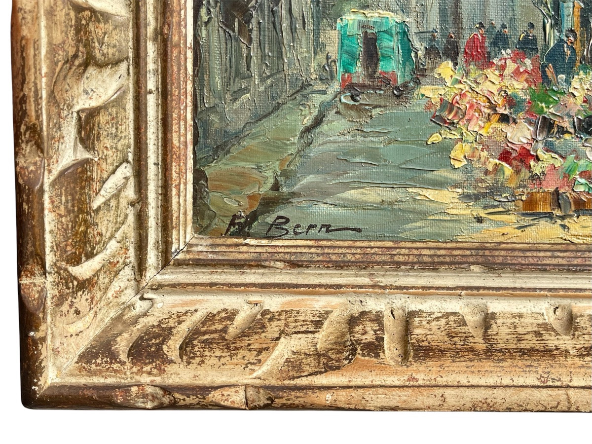 Albert Berne - Flower Market At The Foot Of The Conciergerie In Paris-photo-4