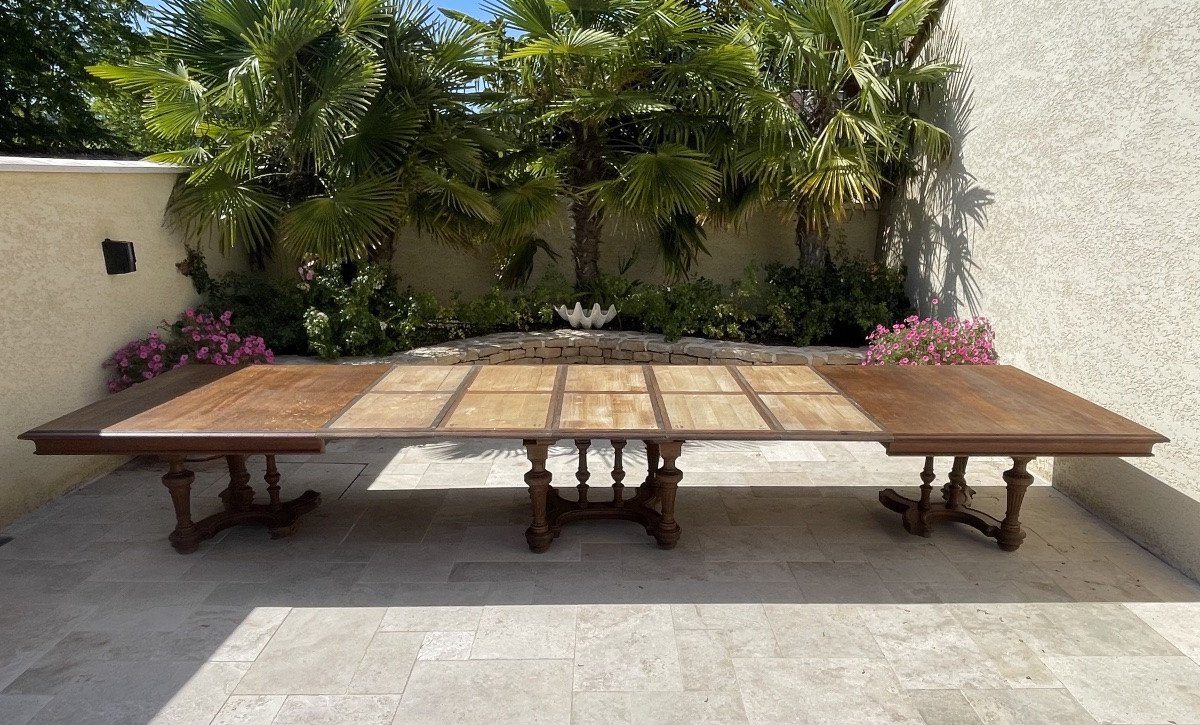 Bellanger - Rare Dining Room Table, Open Length 10m10-photo-3