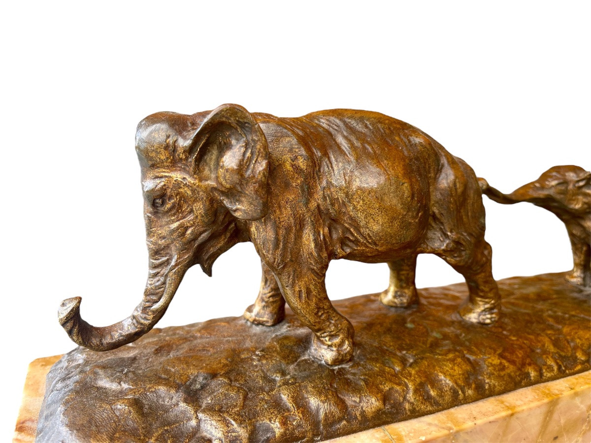Guido CACCIAPUOTI - Bronze, La Marche des Éléphants -photo-6