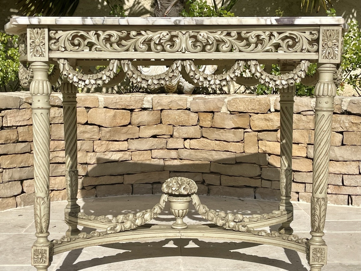 Table de Milieu Style Louis XVI-photo-3