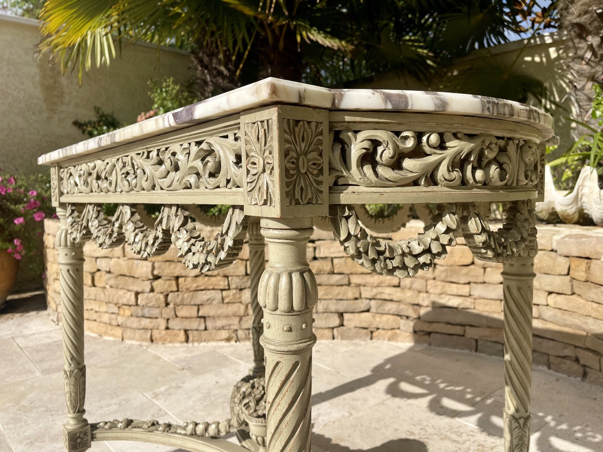 Table de Milieu Style Louis XVI-photo-5
