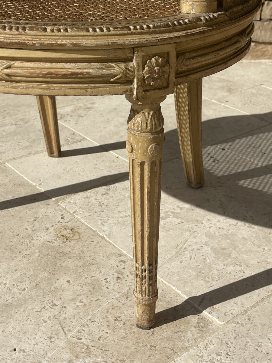 Paire de fauteuils style Louis XVI -photo-4