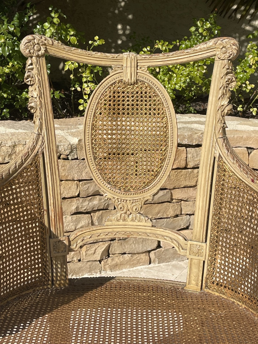 Paire de fauteuils style Louis XVI -photo-2