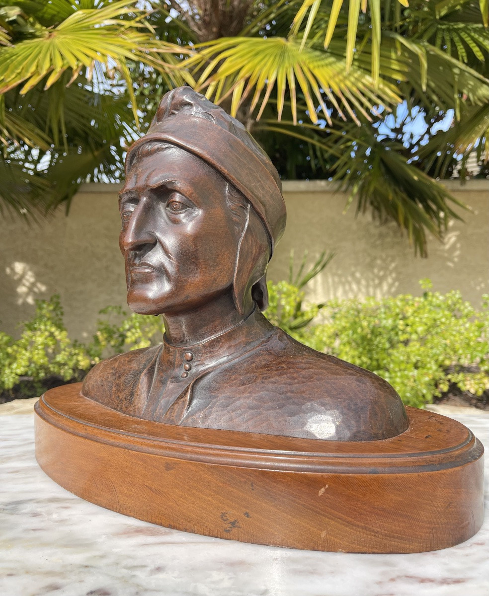 J. CHARTRON - Buste de Dante -photo-3