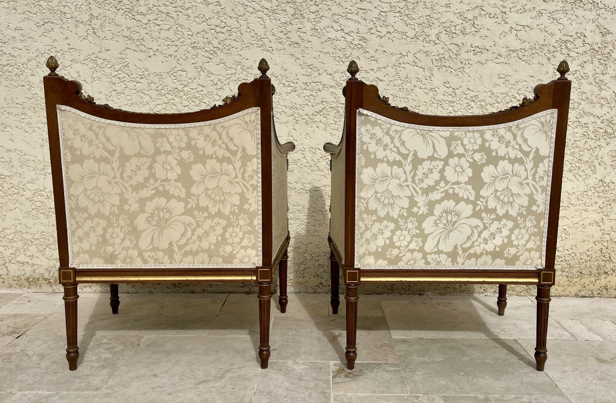 Salon en Noyer Style Louis XVI-photo-8