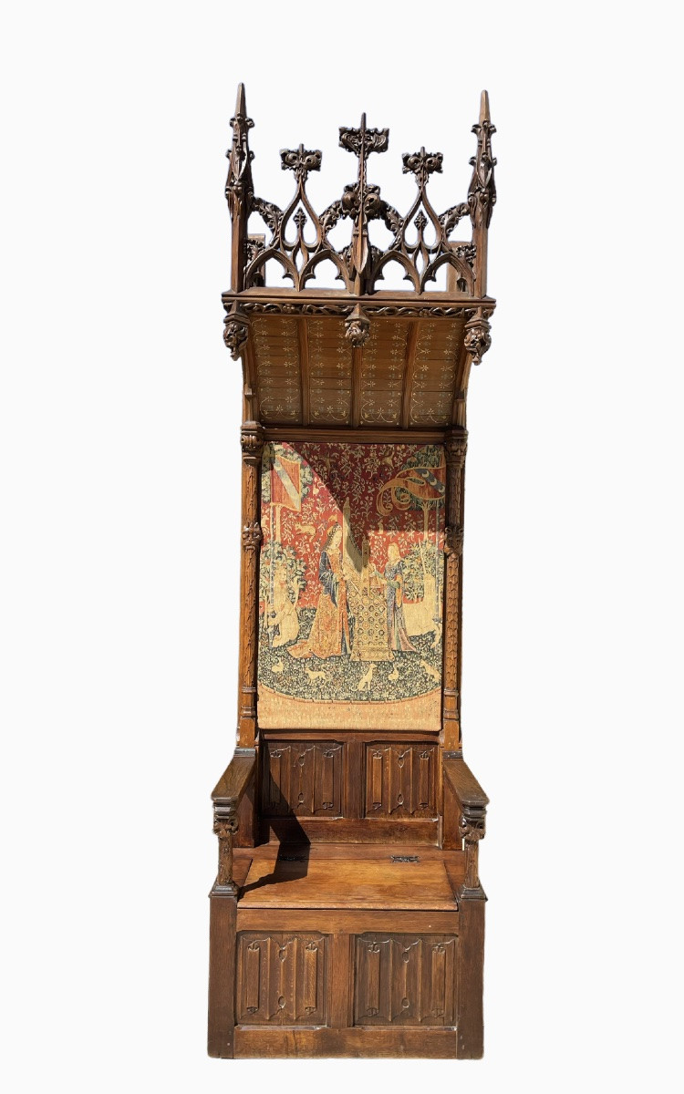 Gothic Style Throne Chair / Cathedral Chair-photo-2