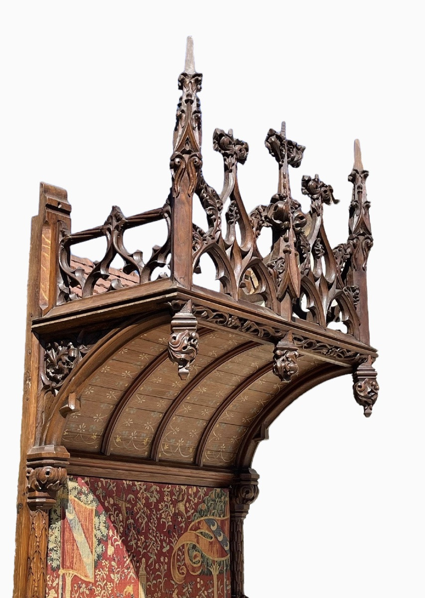 Gothic Style Throne Chair / Cathedral Chair-photo-8