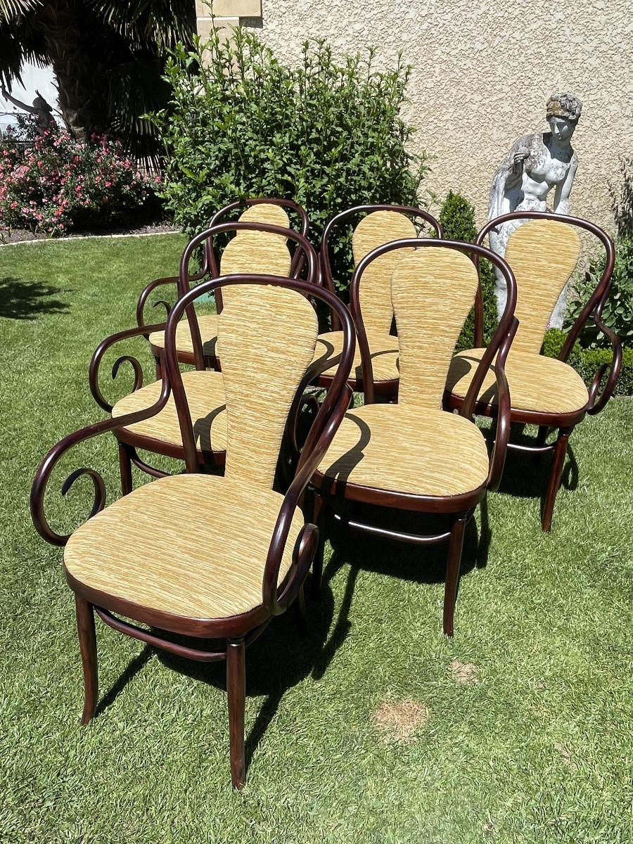 Set Of 6 Thonet Armchairs-photo-4