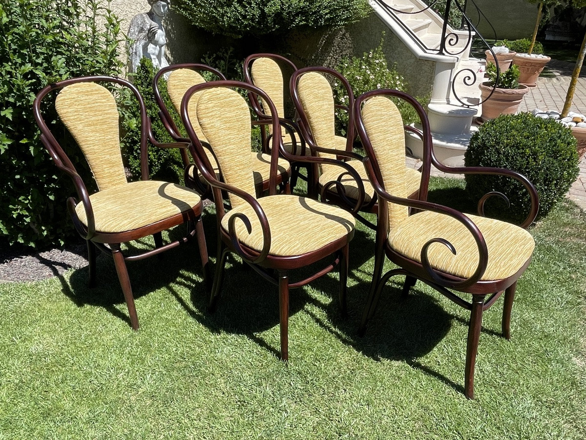 Set Of 6 Thonet Armchairs-photo-5