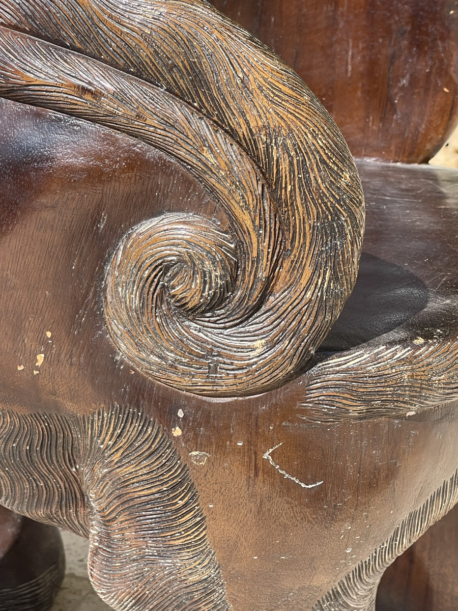 Paire de Fauteuils Éléphants-photo-5