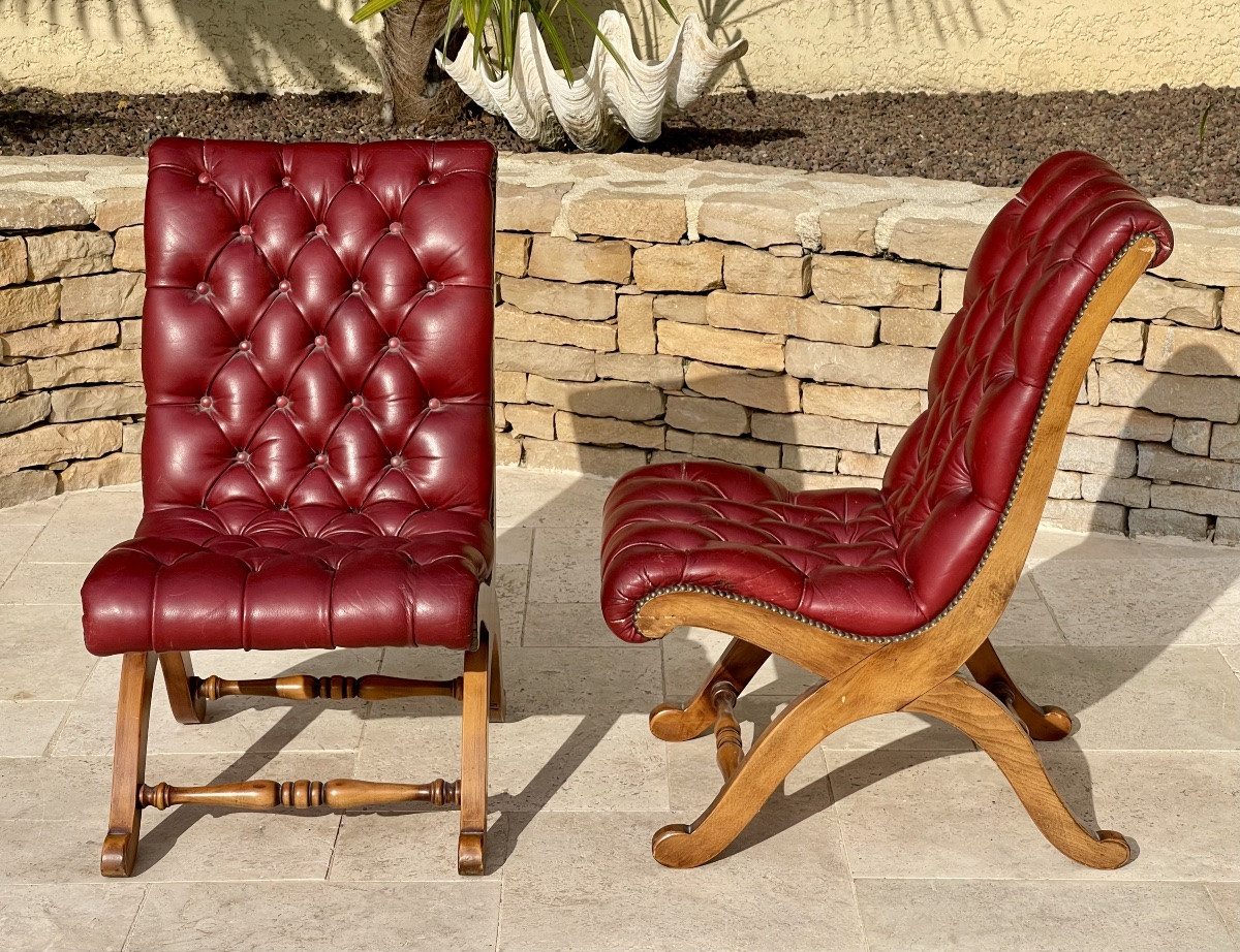 VALENTI - Paire de Chaises Pantoufles -photo-4