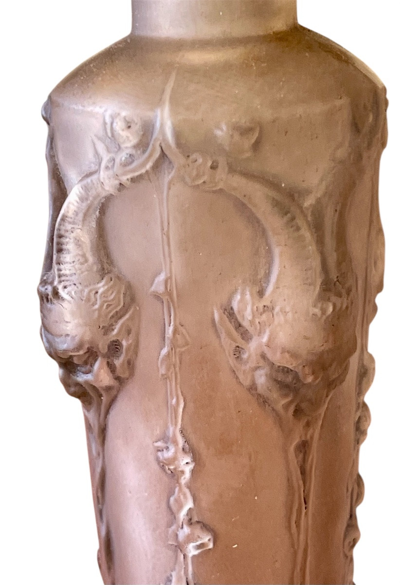 LALIQUE - Flacon Pan ou 4 Têtes de Faunes -photo-3