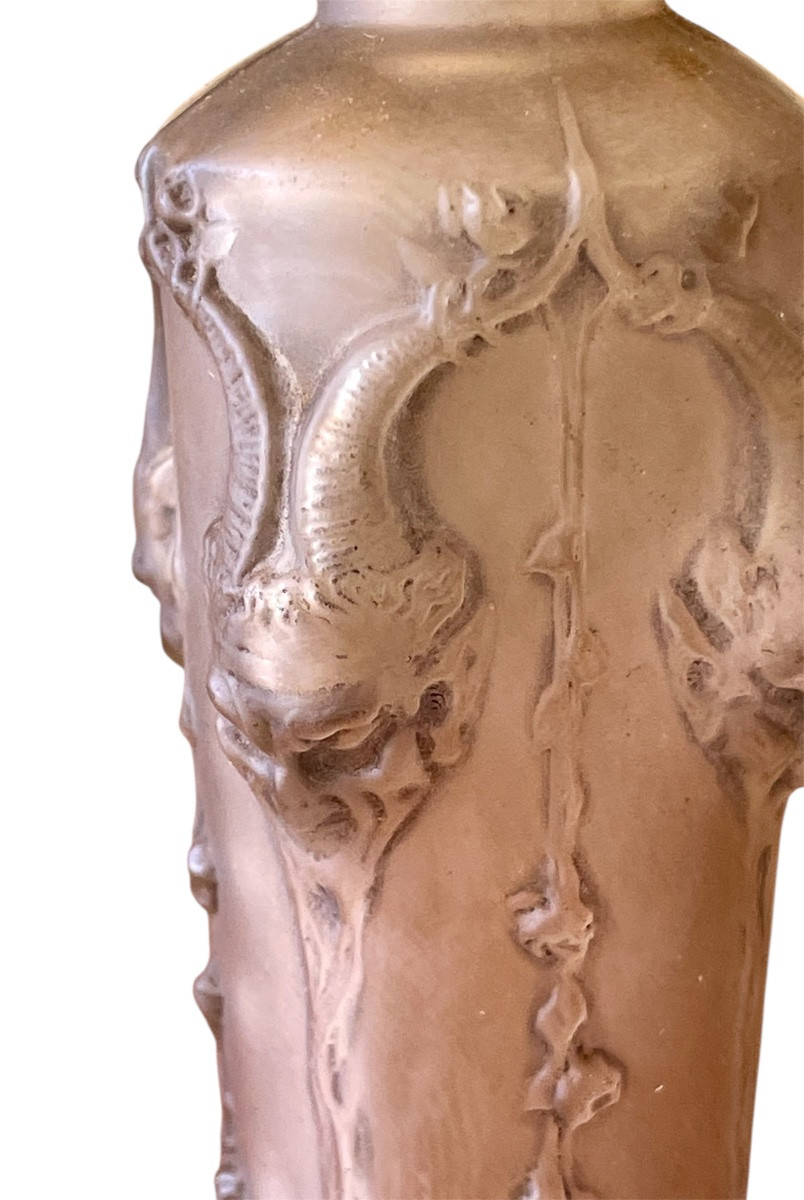 LALIQUE - Flacon Pan ou 4 Têtes de Faunes -photo-1