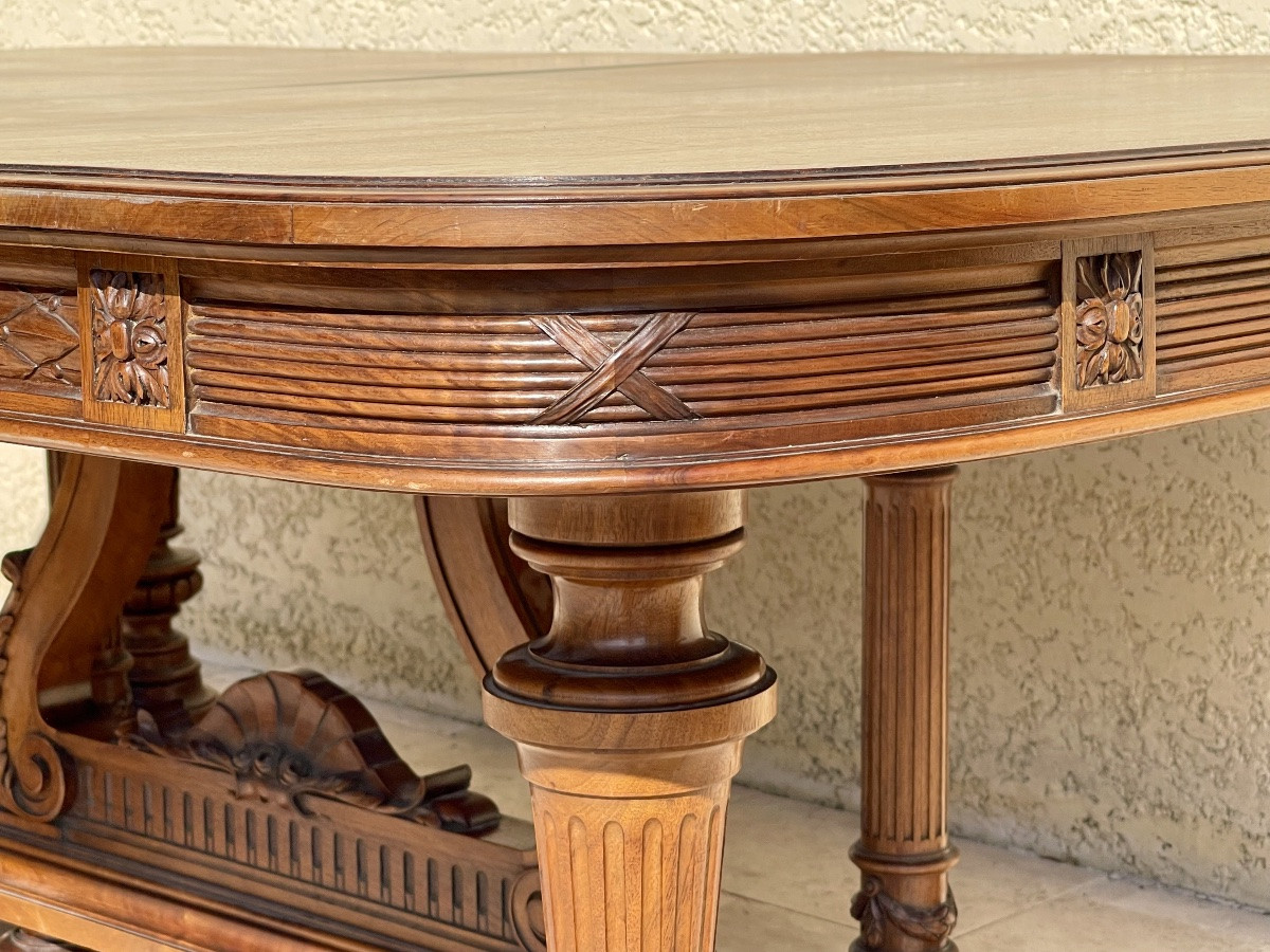 Grande Table de Salle à Manger en Noyer -photo-4