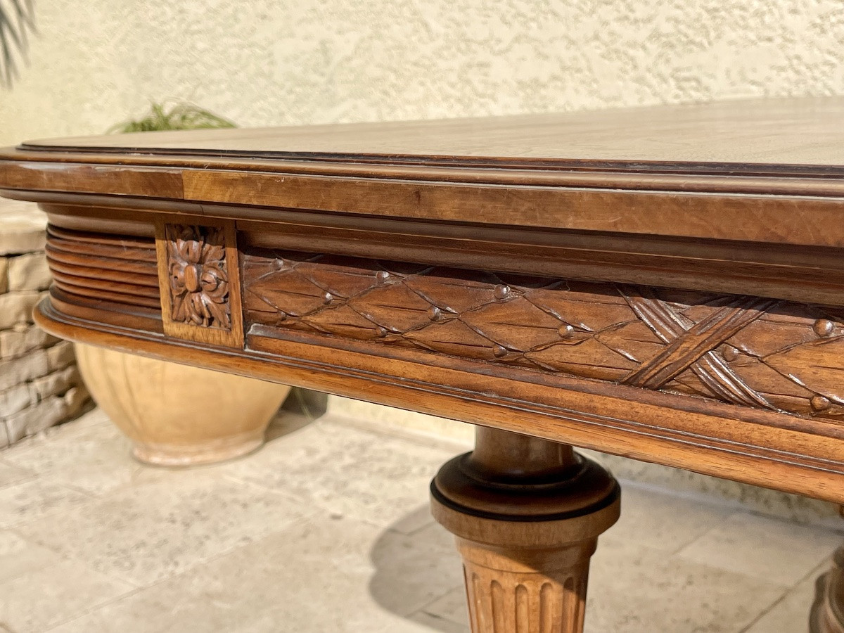 Grande Table de Salle à Manger en Noyer -photo-1