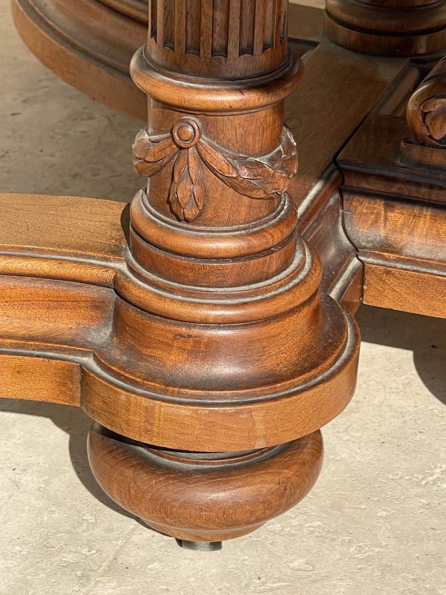 Grande Table de Salle à Manger en Noyer -photo-4