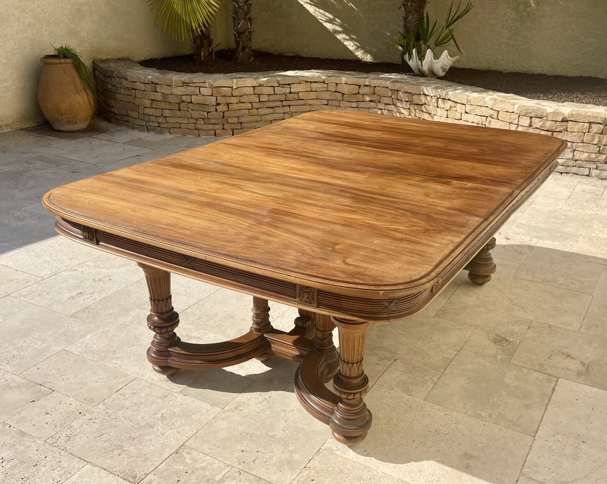 Grande Table de Salle à Manger en Noyer -photo-5
