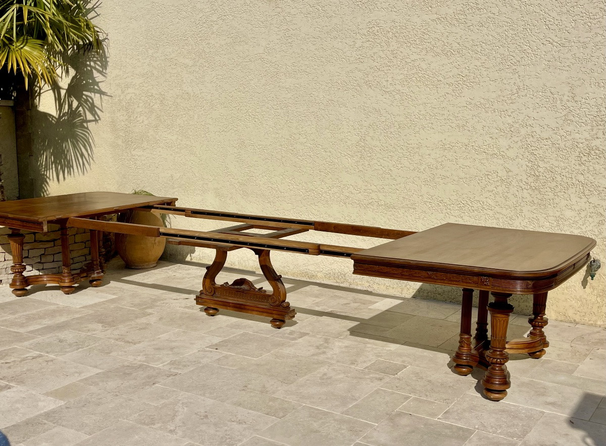 Grande Table de Salle à Manger en Noyer -photo-6