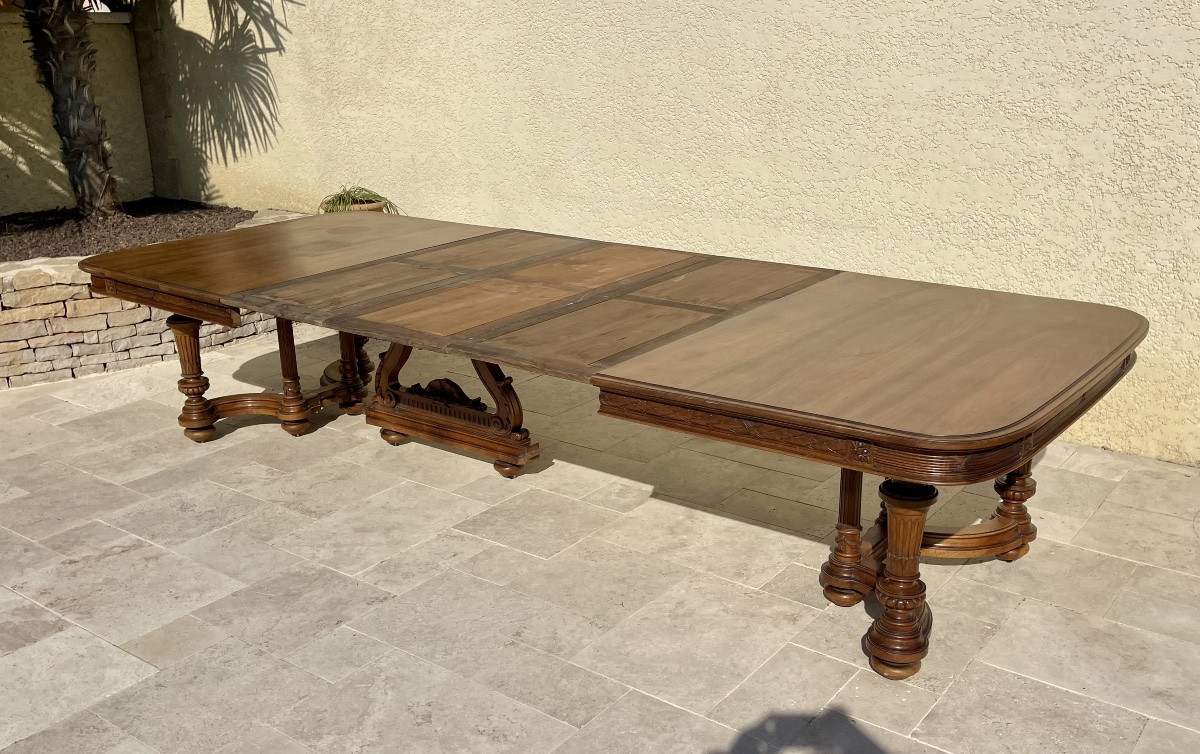 Grande Table de Salle à Manger en Noyer -photo-7