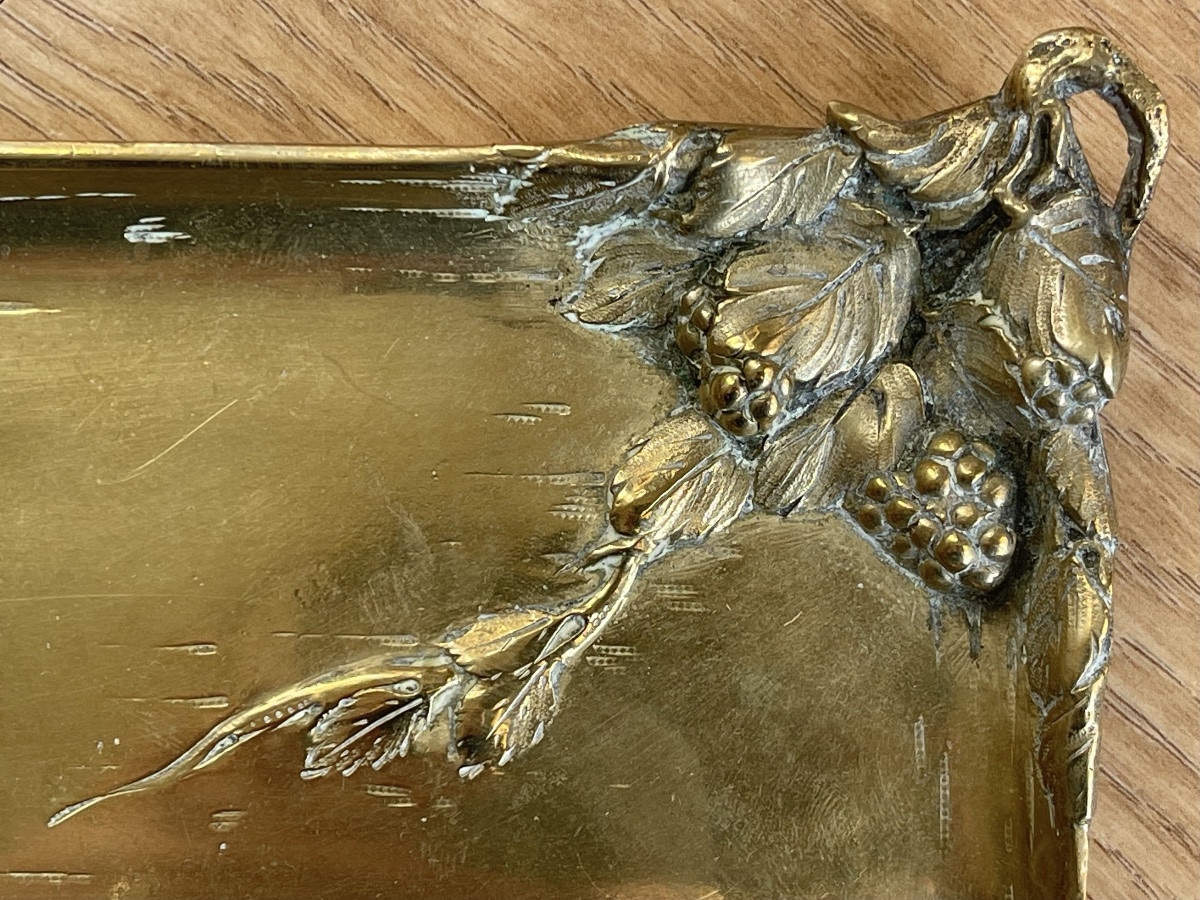 A. Marionnet - Art Nouveau Bronze Trinket Dish-photo-3