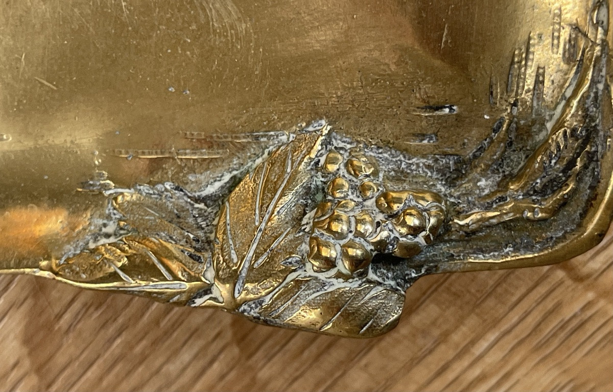 A. Marionnet - Art Nouveau Bronze Trinket Dish-photo-4