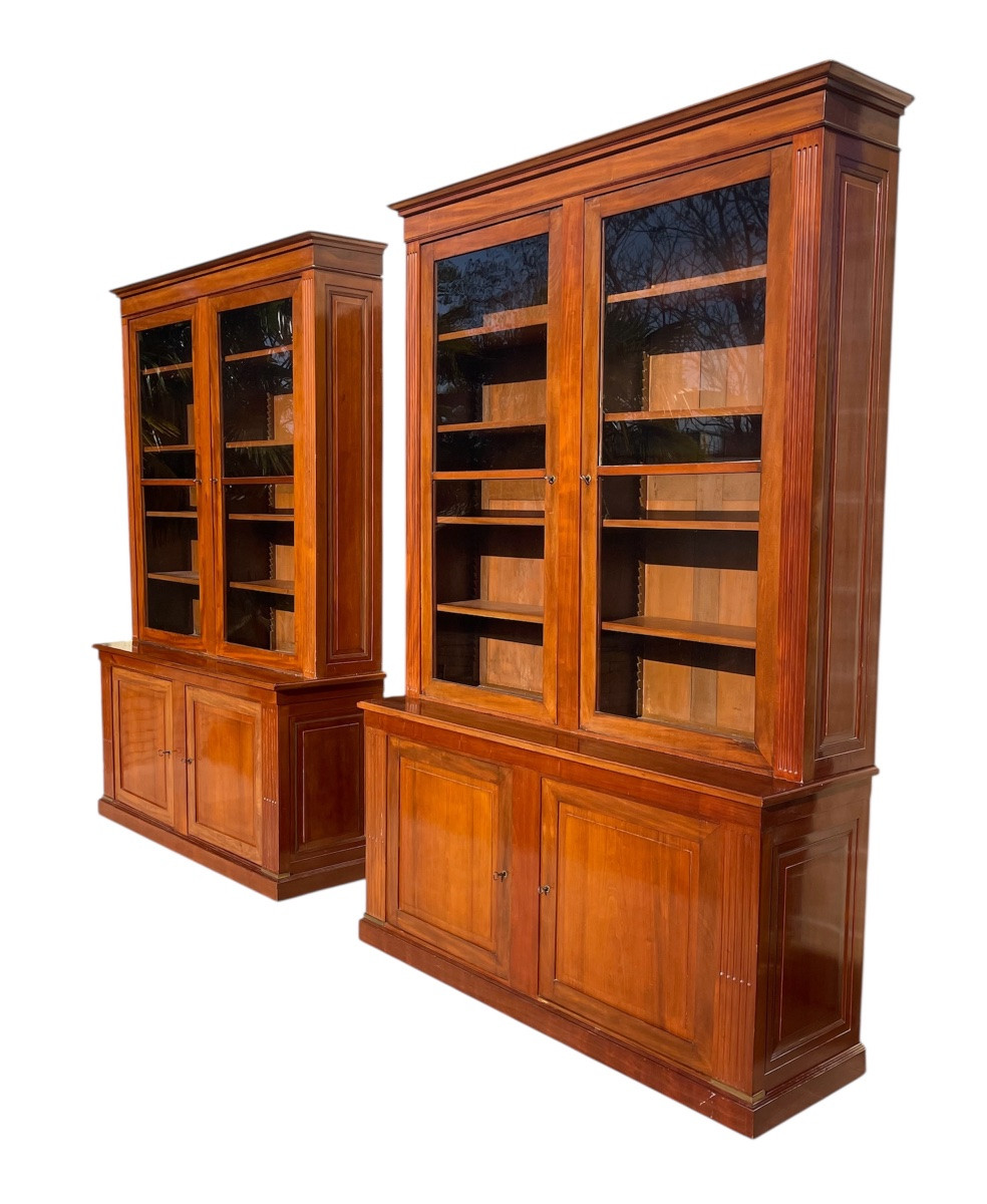 Paire de Bibliothèques Style Empire/Restauration-photo-2