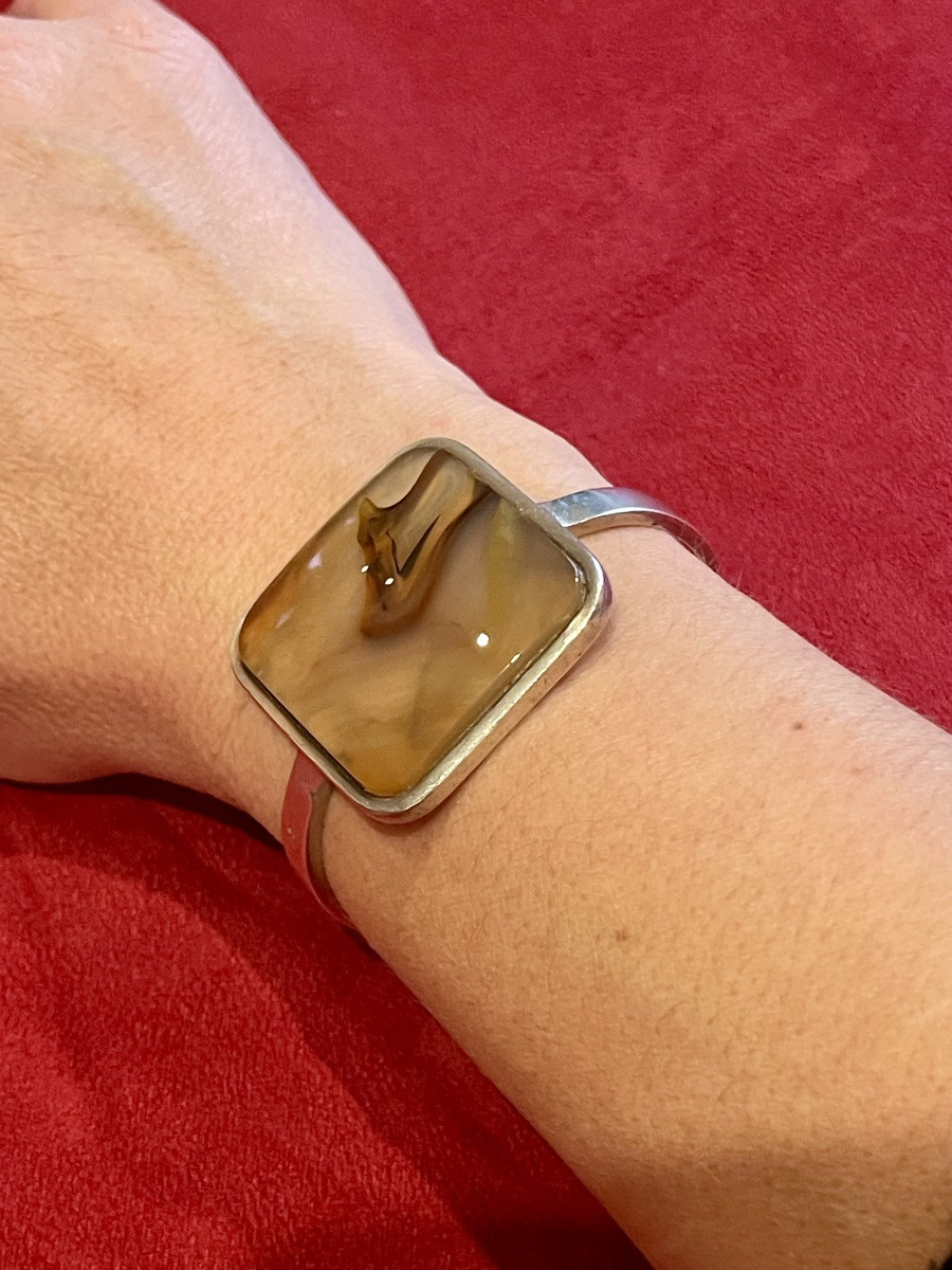 Christian LACROIX - Bracelet en Argent et Œil de Tigre-photo-6