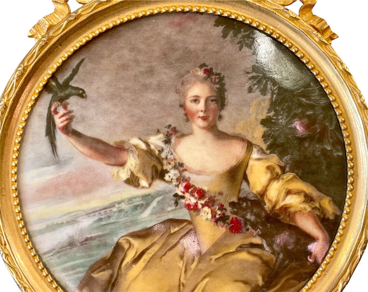 LIMOGES - Portrait de la Marquise d’Antin sur Porcelaine-photo-2