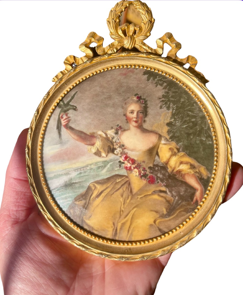 LIMOGES - Portrait de la Marquise d’Antin sur Porcelaine-photo-4