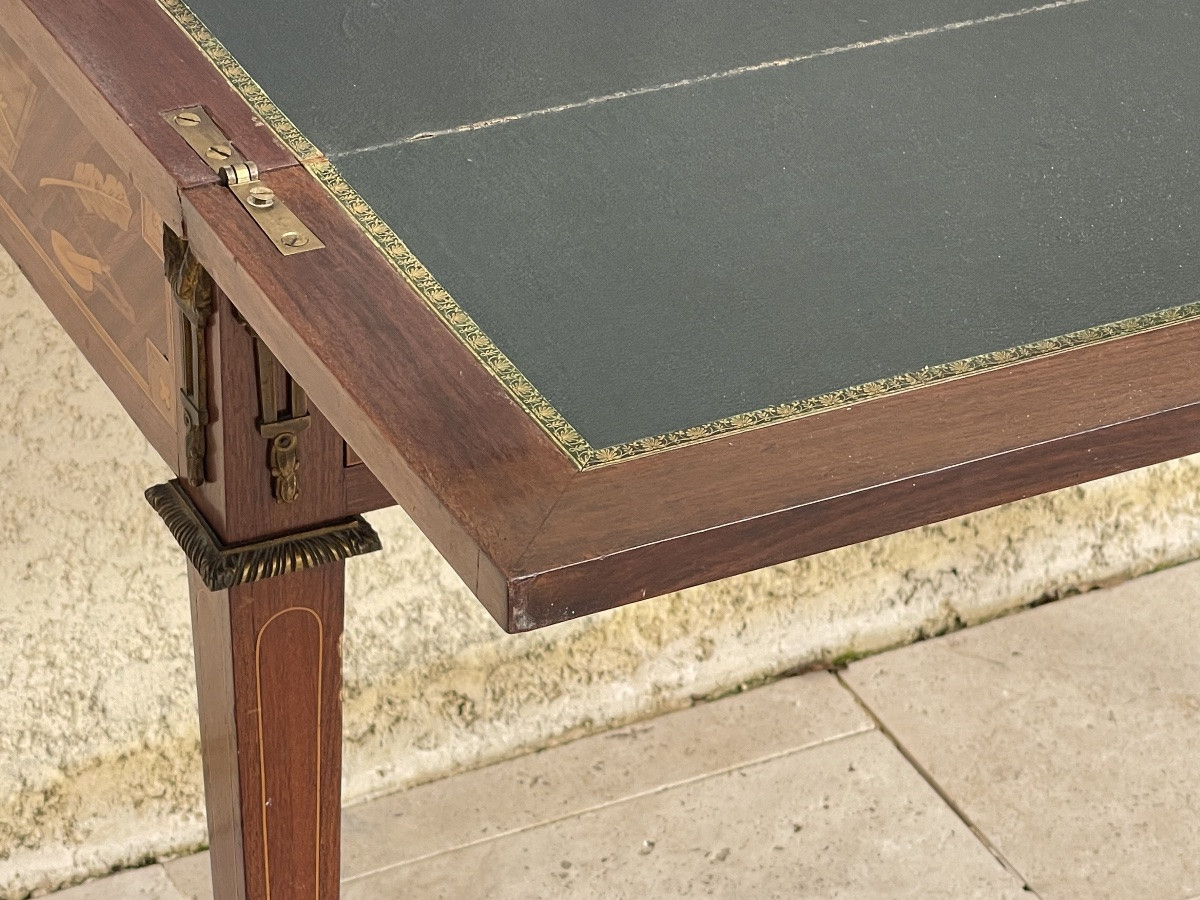 Bureau / Bonheur du jour en Marqueterie Style Louis XVI-photo-6
