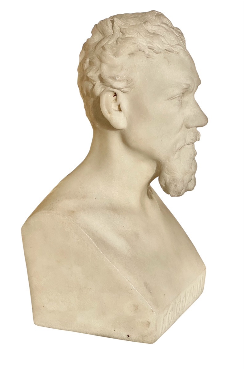 J. COZLIN - Marbre, Portrait de Joseph Hugues FABISCH-photo-5