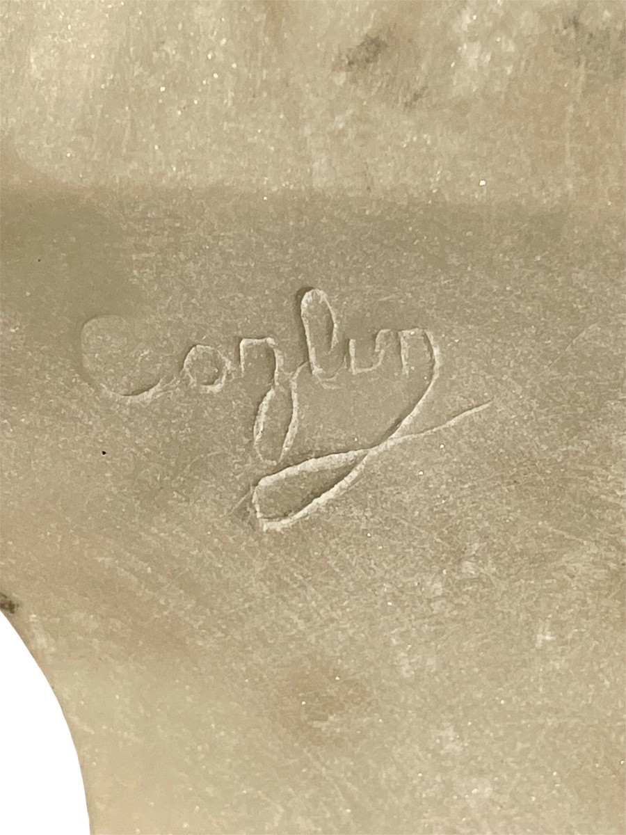 J. COZLIN - Marbre, Buste d’une Fillette-photo-4