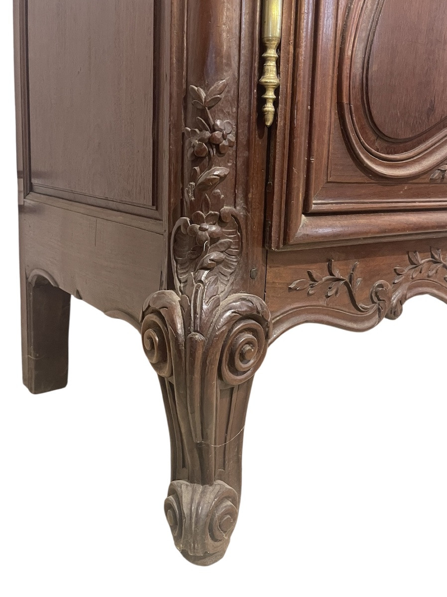 Louis XV Style Mahogany Wedding Armoire-photo-3