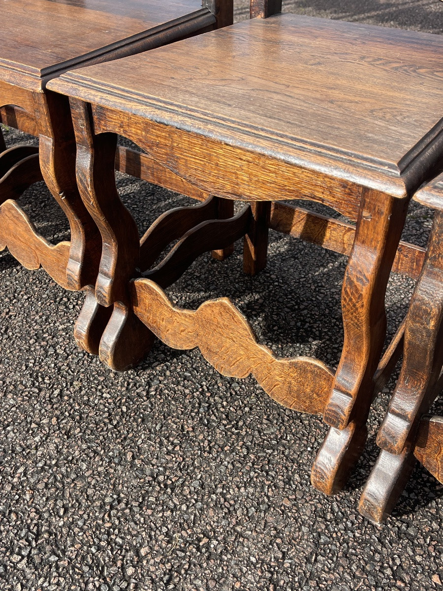 10 chaises rustiques en chêne -photo-3