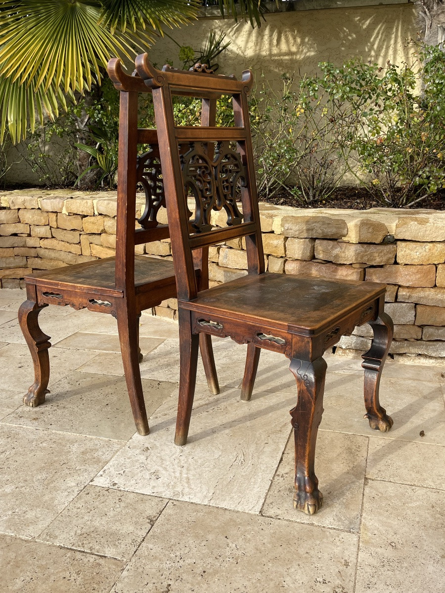 Attributed To Gabriel Viardot - Pair Of Chairs-photo-5