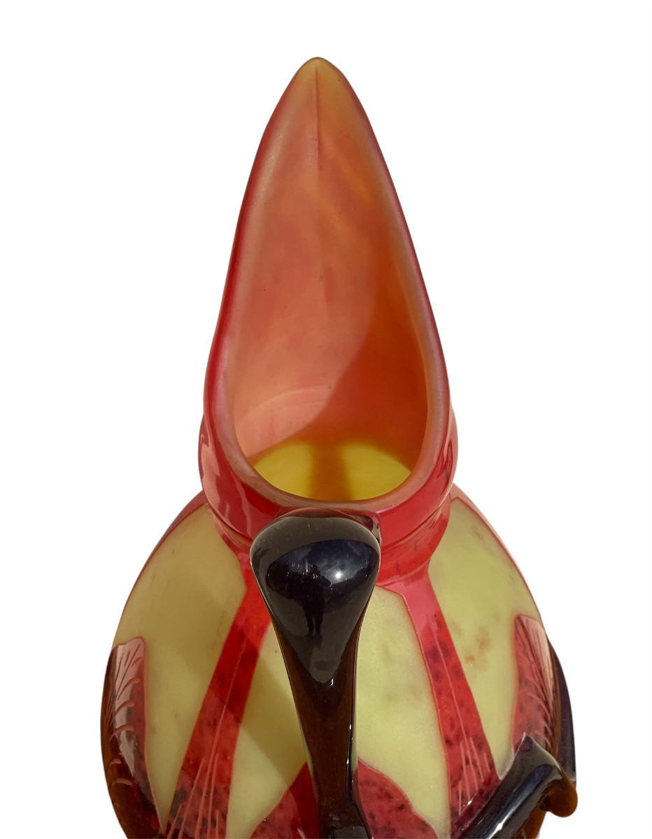 Charles Schneider - "spiral" Pitcher/jug, French Glass -photo-4