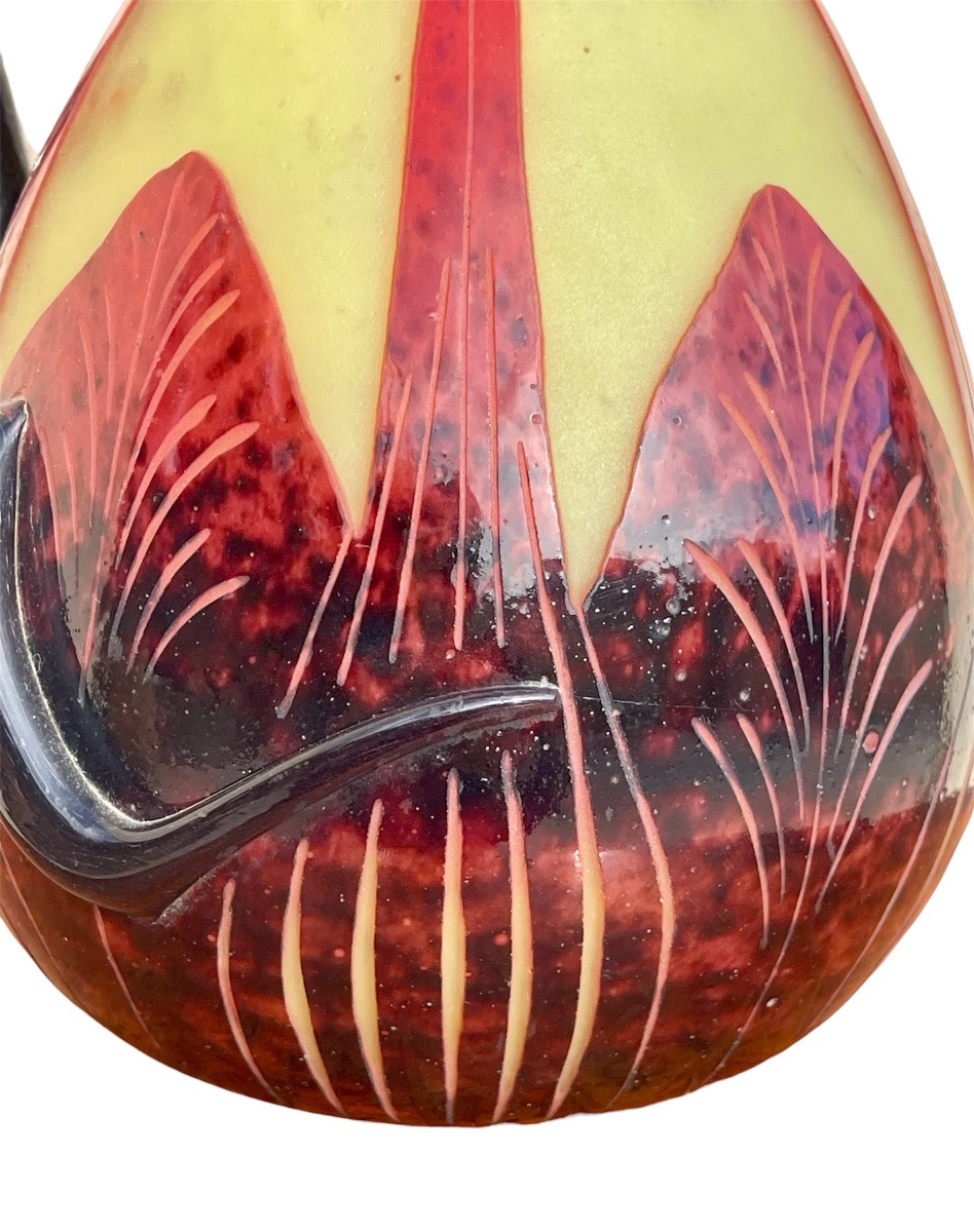 Charles Schneider - "spiral" Pitcher/jug, French Glass -photo-5