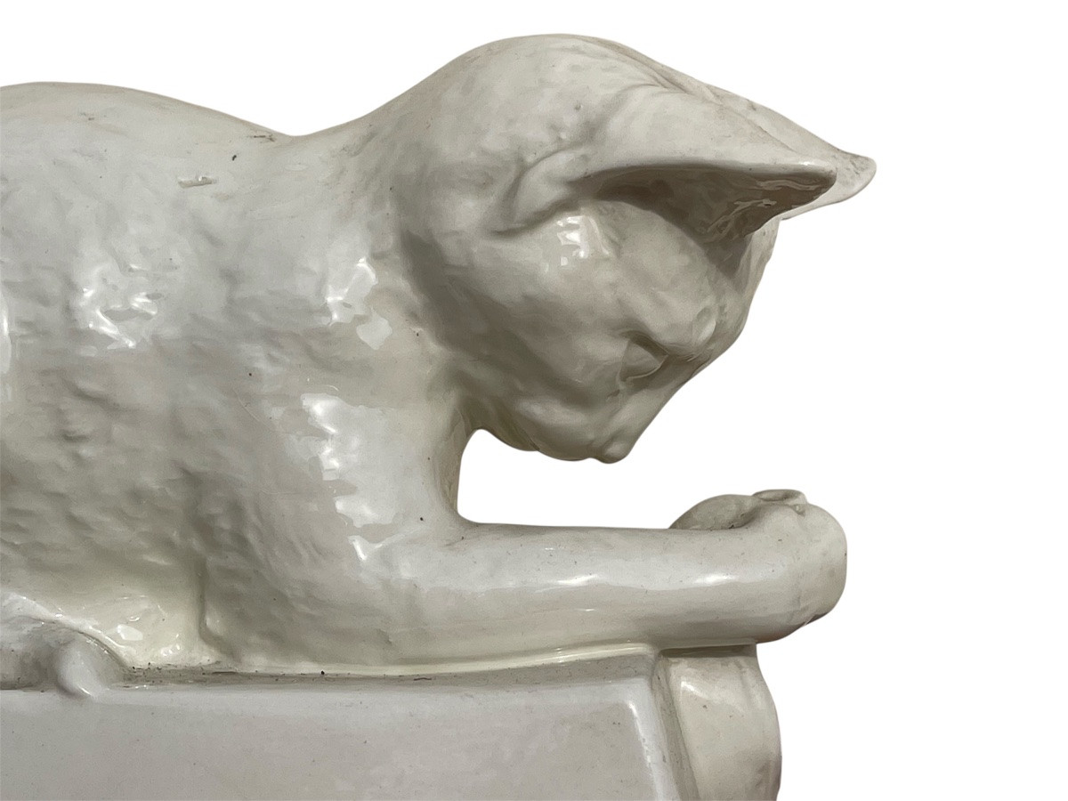 Ernest Gazan - Young Cat In Creil And Montereau Earthenware-photo-2