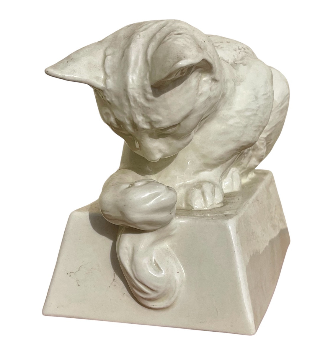 Ernest Gazan - Young Cat In Creil And Montereau Earthenware-photo-1