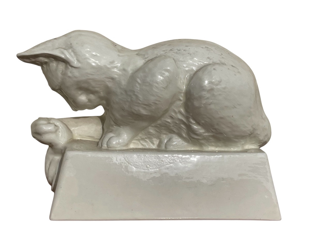 Ernest Gazan - Young Cat In Creil And Montereau Earthenware-photo-4