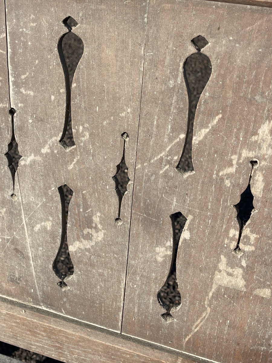 Carved Wooden Bench -photo-4