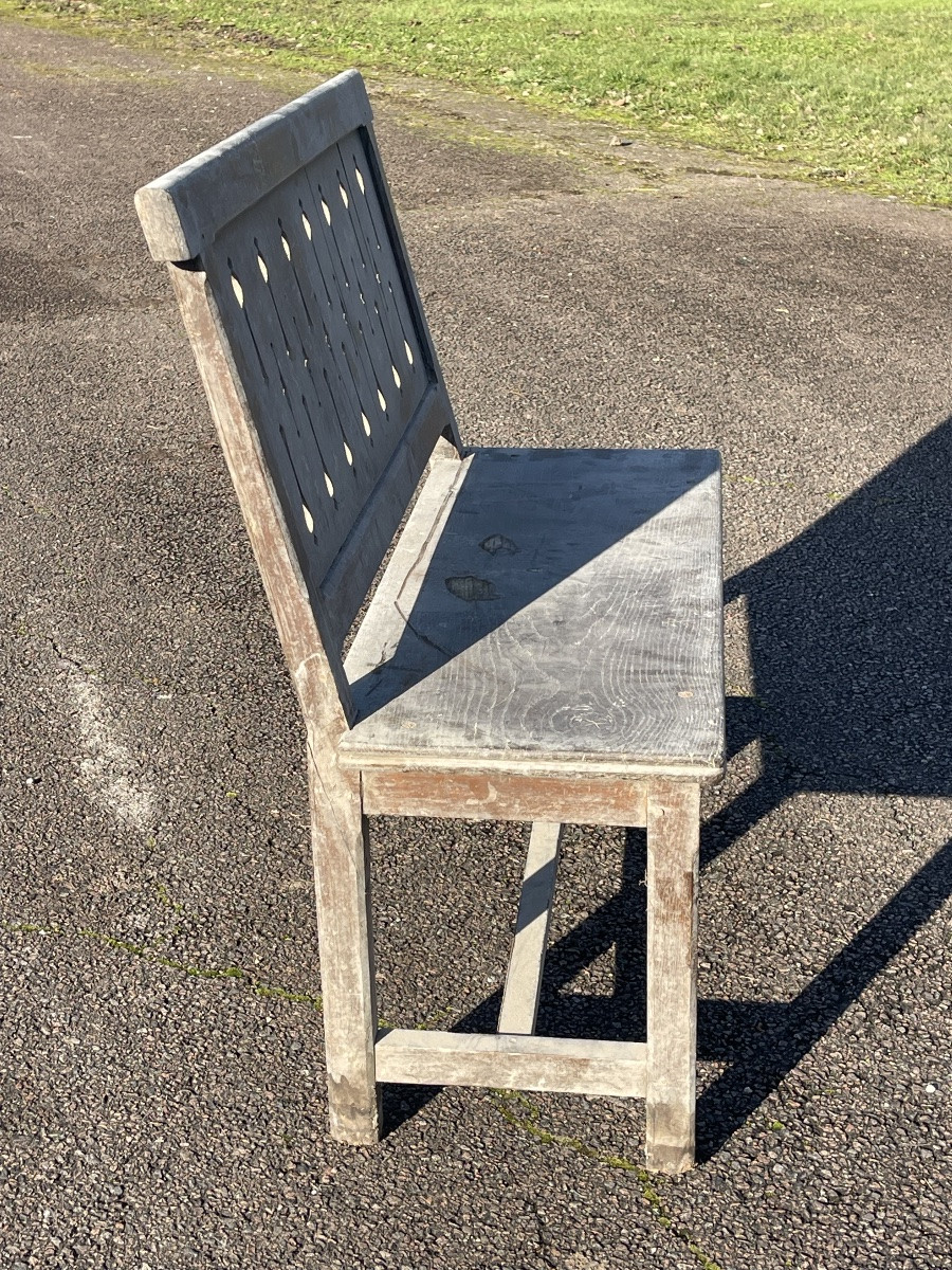 Carved Wooden Bench -photo-4