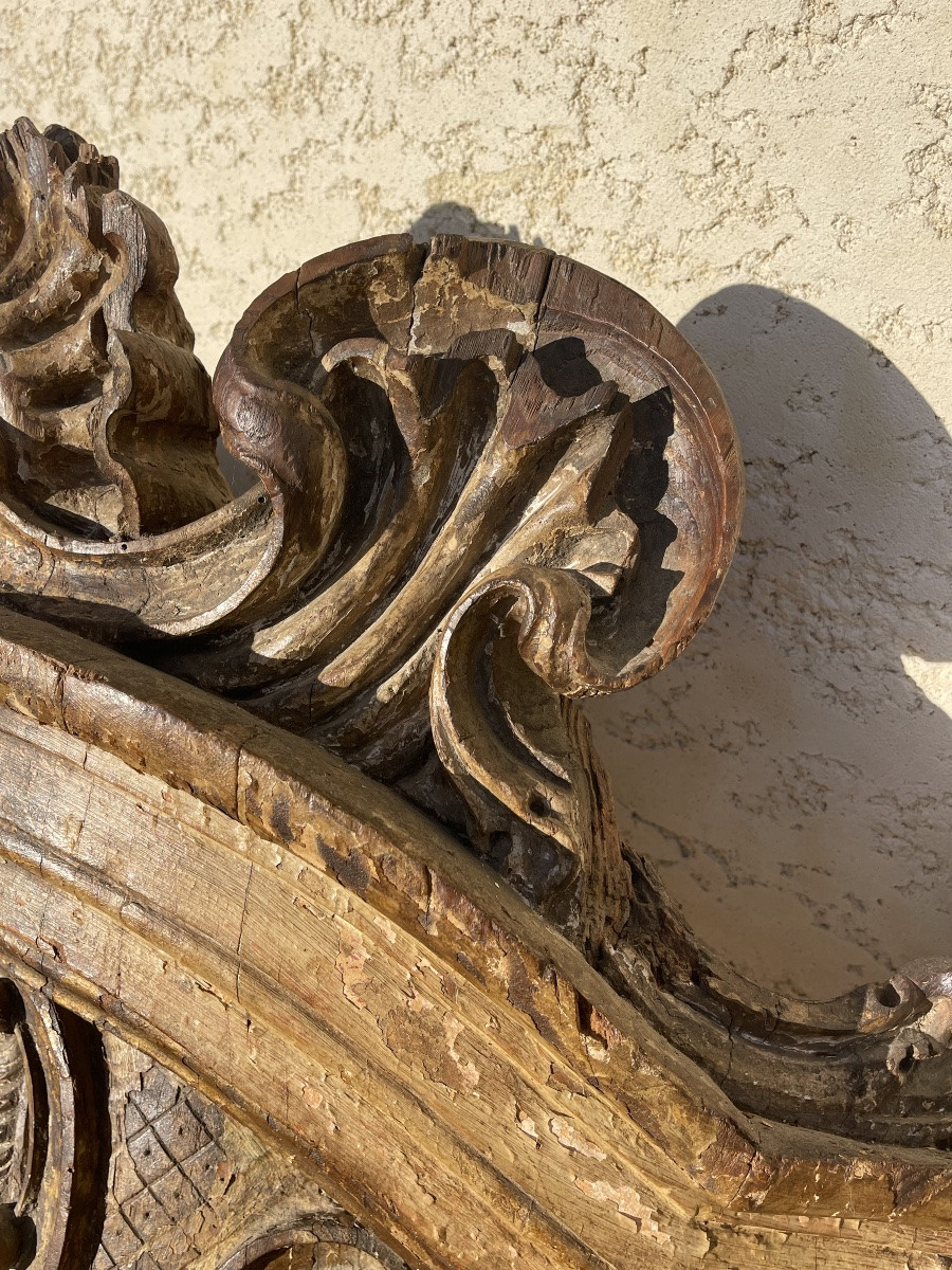 XVIIe - Dais deTrône en Bois Sculpté -photo-4