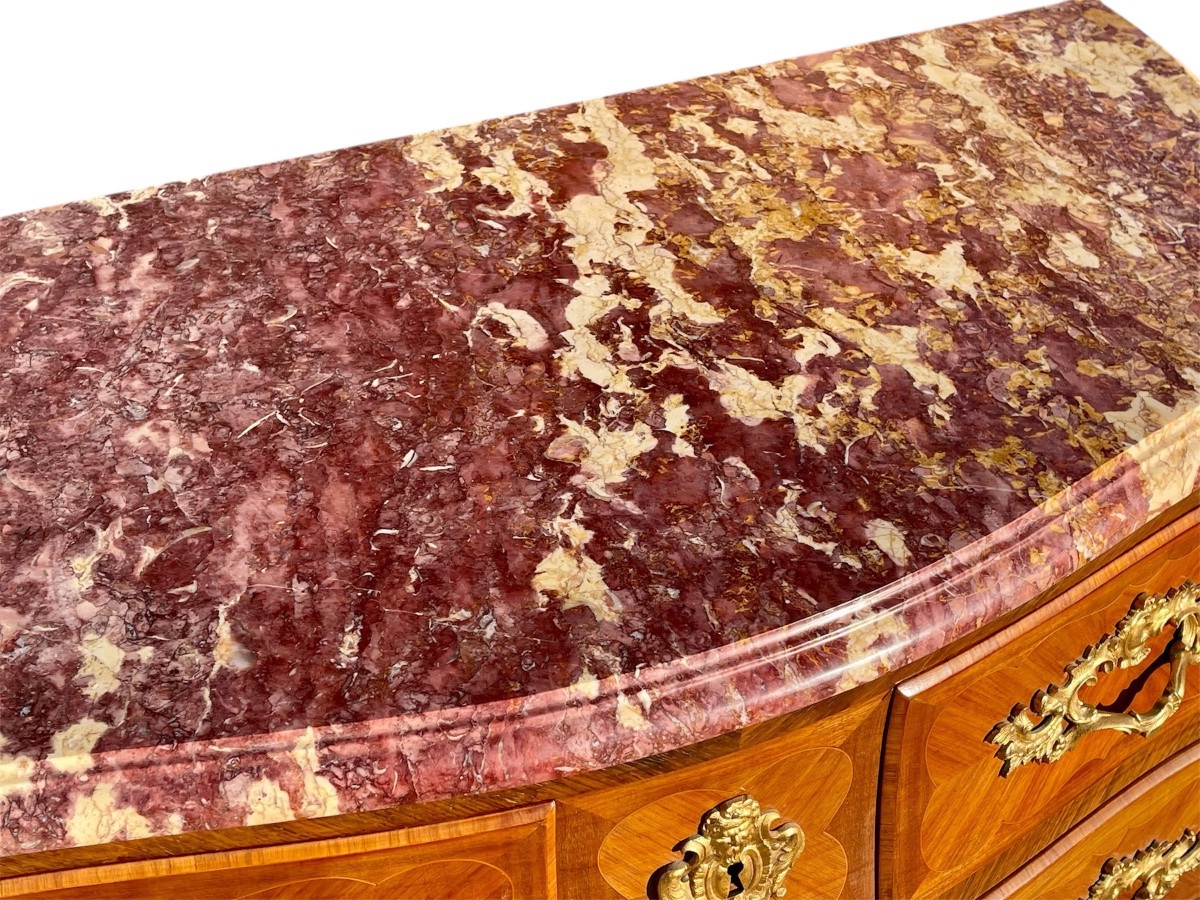 Commode en Marqueterie Style Louis XV-photo-3