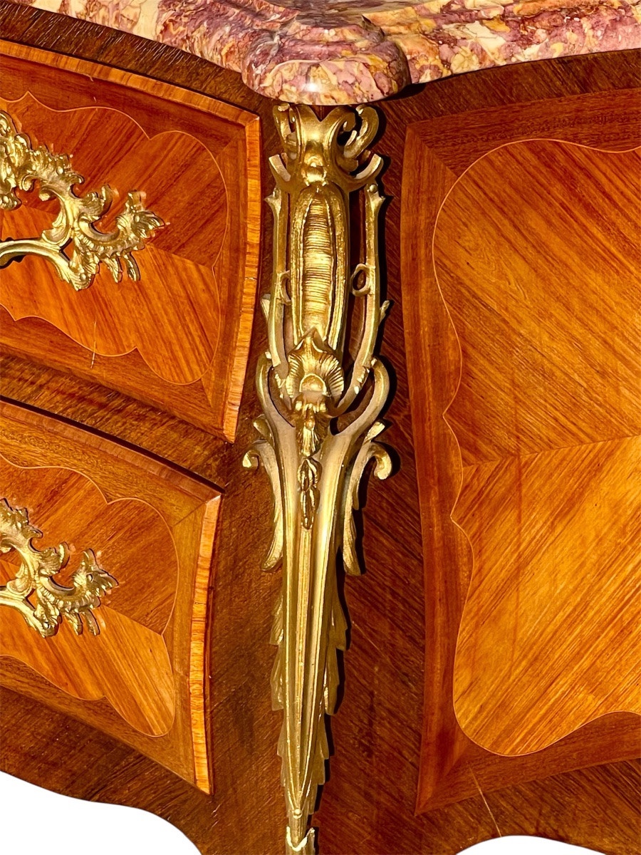 Commode en Marqueterie Style Louis XV-photo-4