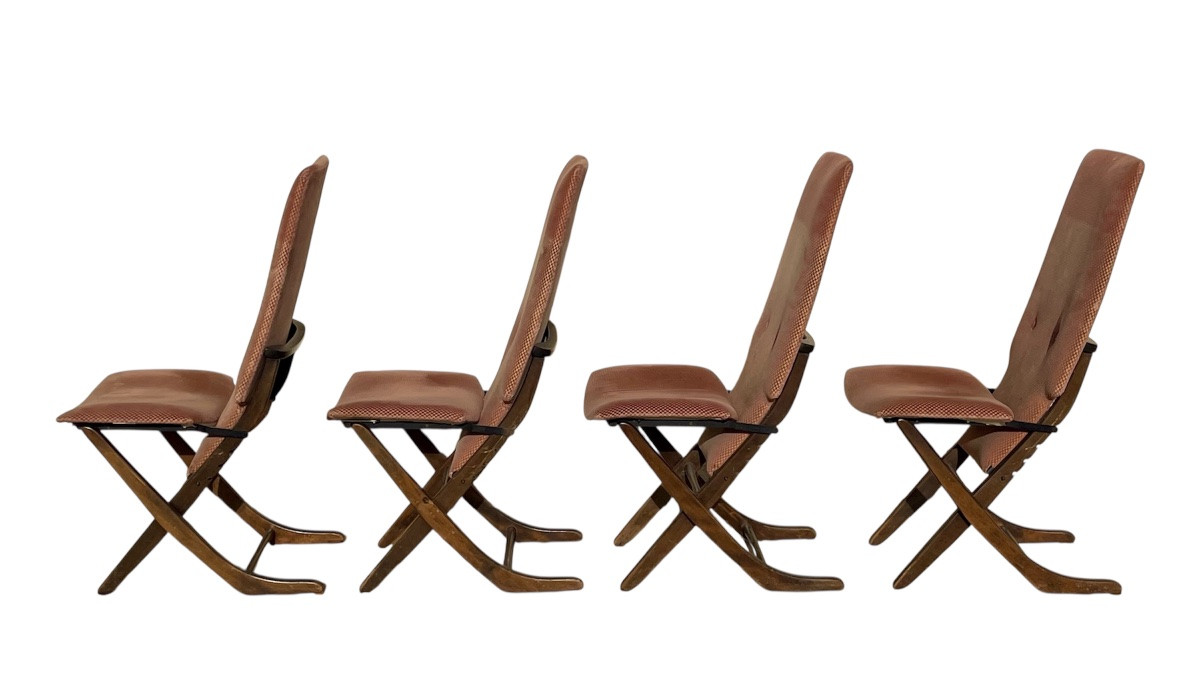 4 Vintage Poly-x Relax Chairs -photo-2