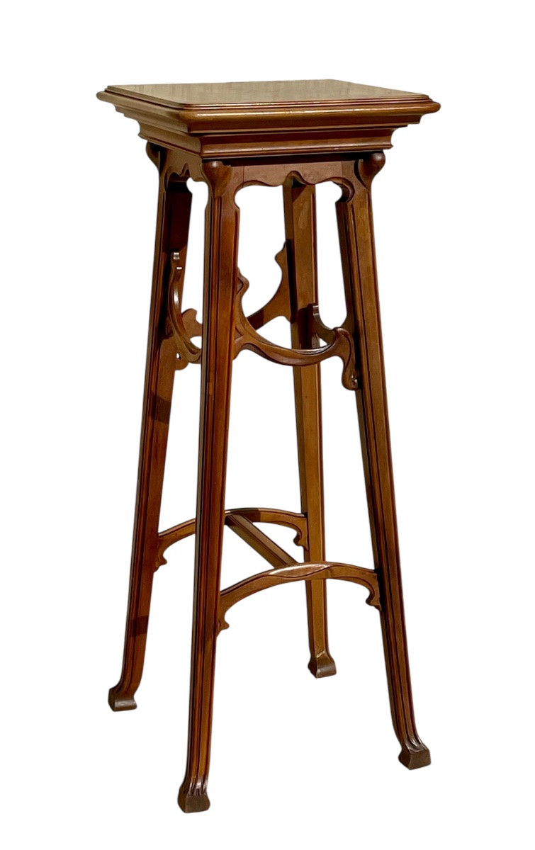 Sellette en Noyer Art Nouveau-photo-2