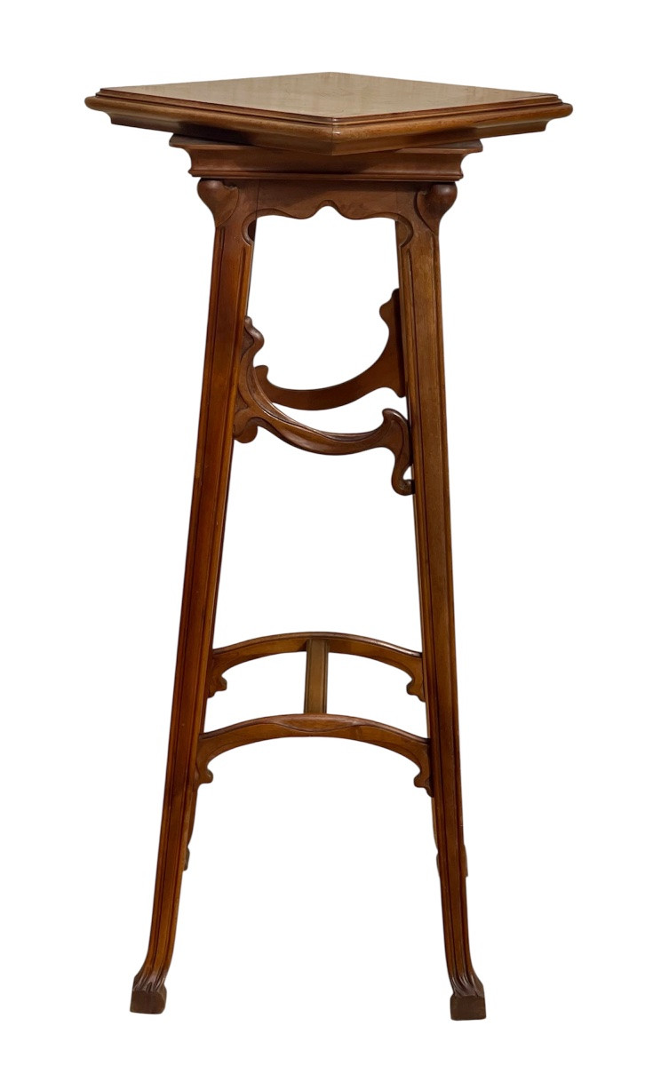 Sellette en Noyer Art Nouveau-photo-4