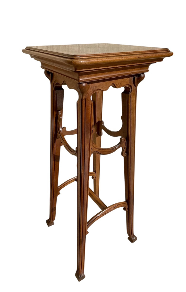 Sellette en Noyer Art Nouveau-photo-6