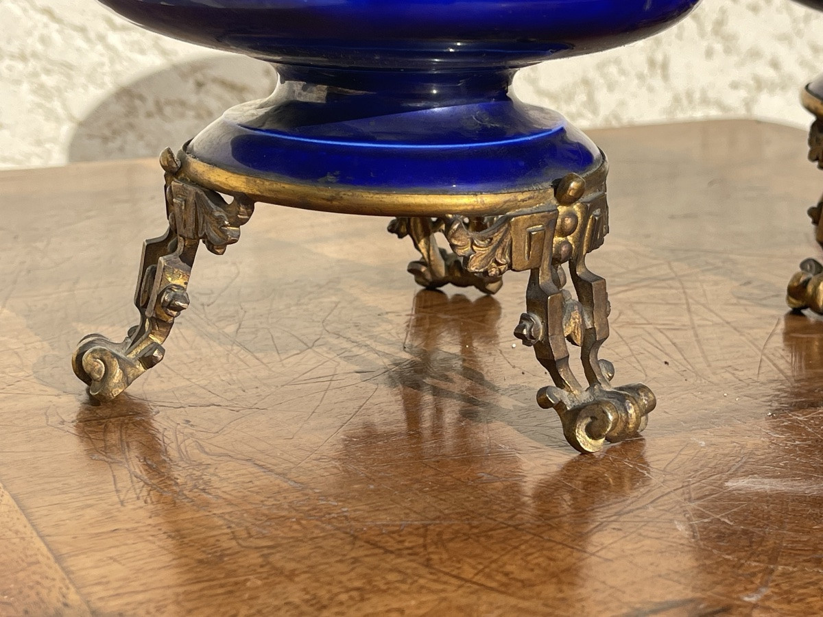 Art Nouveau Pair Of Tabletop Planters -photo-2